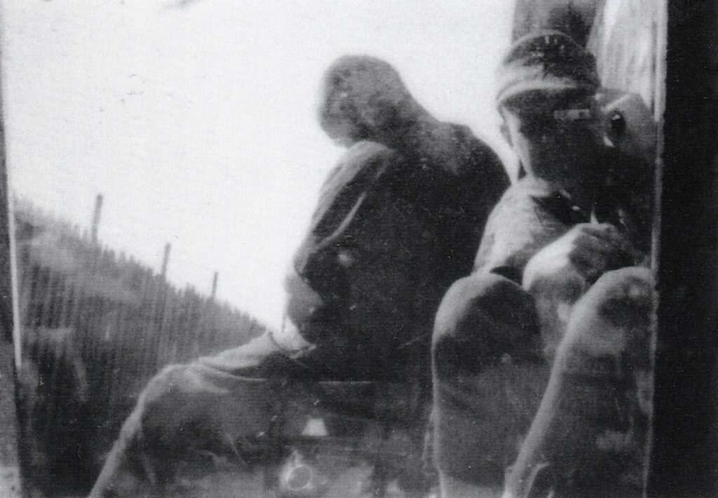 Self-portrait of Sasse in the courtyard of the Selenodolsk camp near Jelabuga, June 1946,<br>by courtesy of Waxmann Verlag, Germany ©