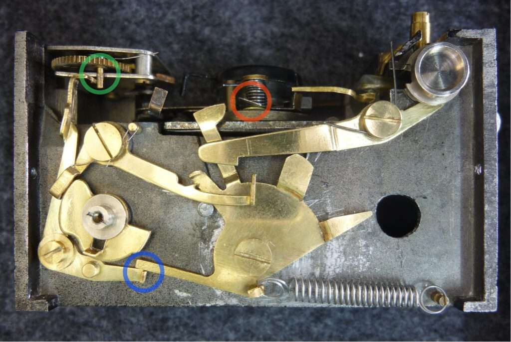 Shutter release end position